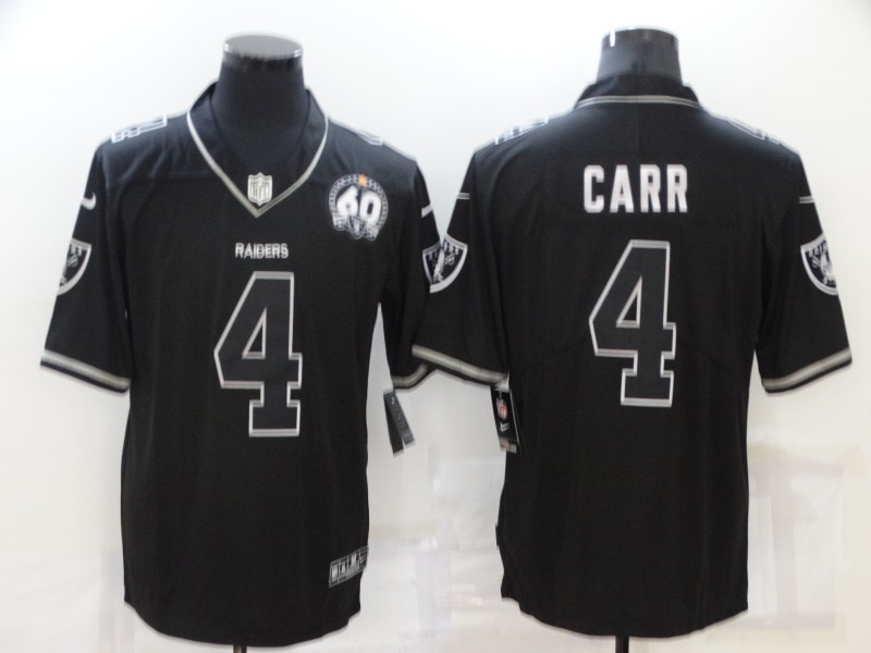 Men's Las Vegas Raiders Derek Carr #4 Black Alternate Jersey